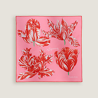 日常に芸術を添える HERMES Gavroche 45 Tulipomanie スカーフ Tulipomanie Detail scarf 45 | Hermès UK